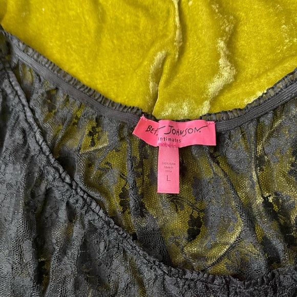 Nana anime Y2K vintage Betsy Johnson black pink sheer lace flower princess top - Picture 8 of 8